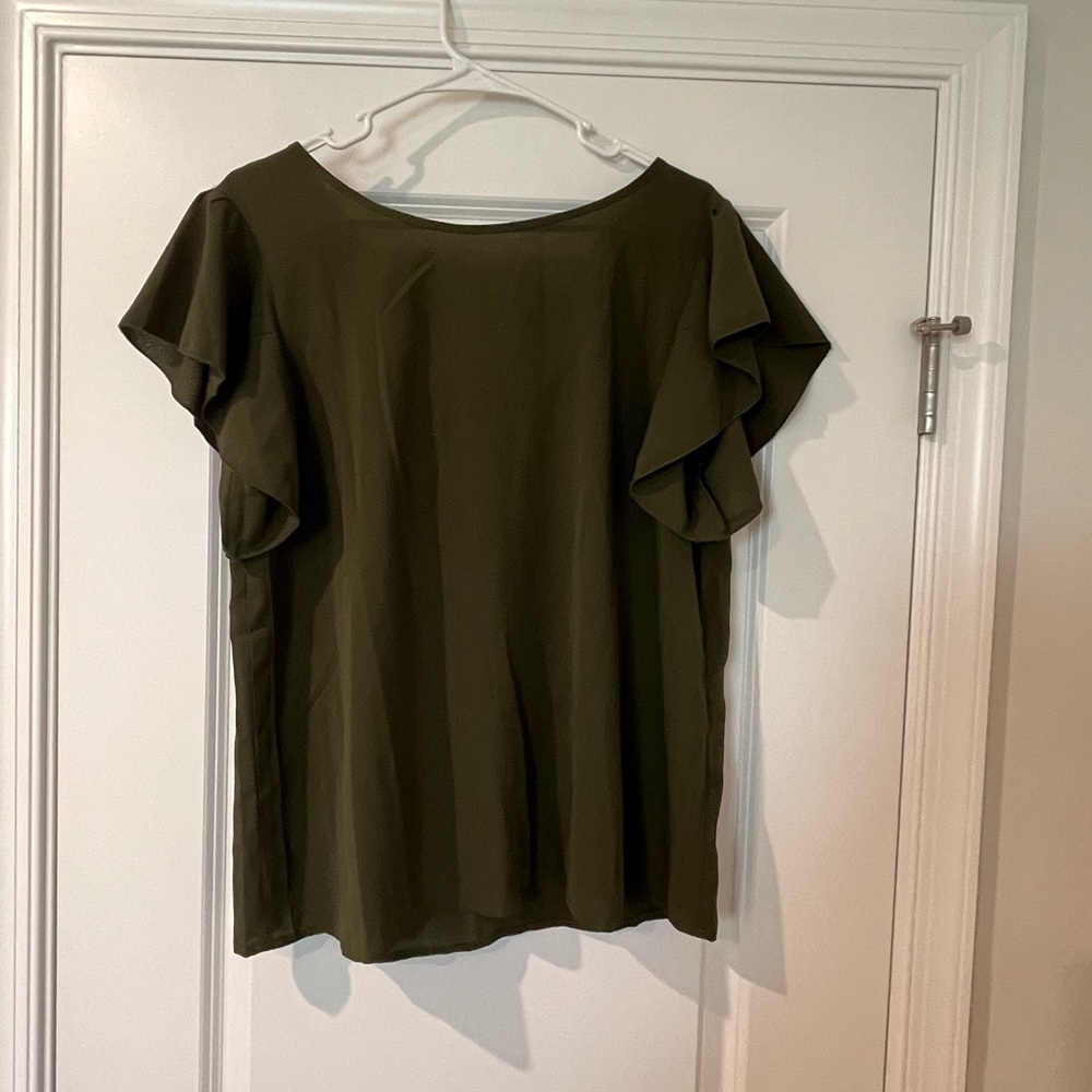 SHEIN olive green blouse. Size Large.